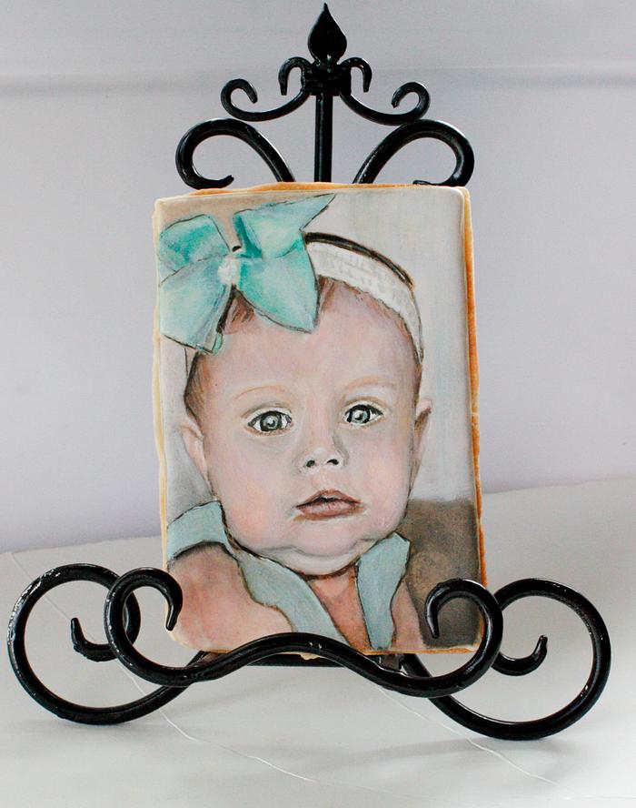 Custom Baby Portrait Cookie
