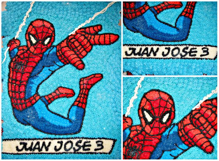 Spiderman pullapart cupcake cake
