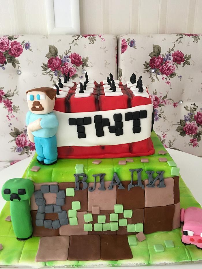 Minecraft cake