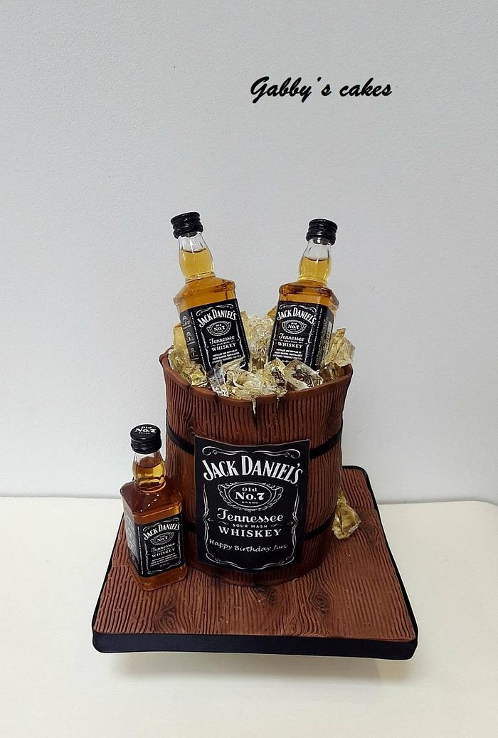 Jack Daniels Whiskey Bottle Theme Cake  Cake Plaza