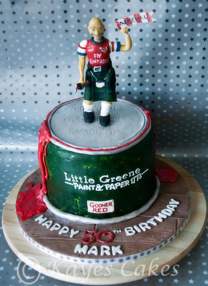 Scottish Arsenal Supporter's 50th Birthday Cake