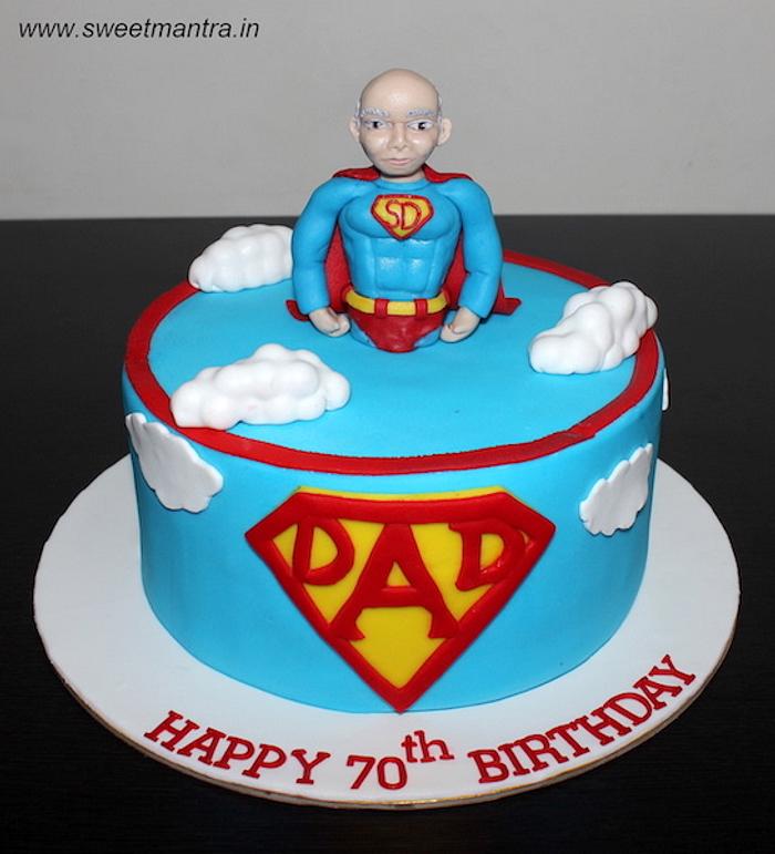 Superman dad cake