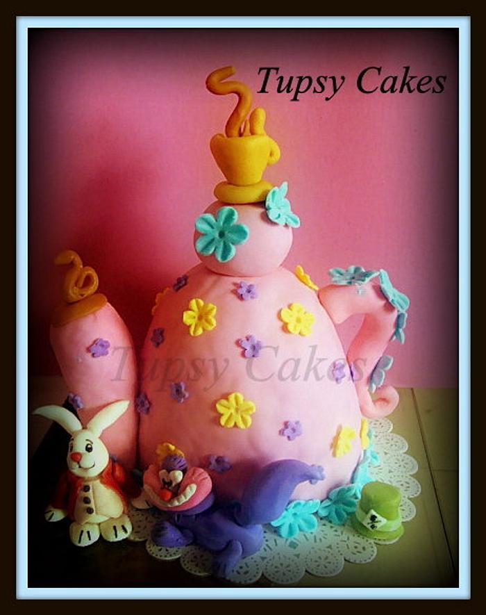 alice in wonder land  cupcake toppers  and cake topper