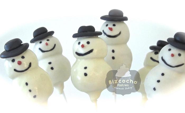 Snowman cakepops