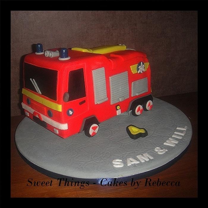 fire engine cake