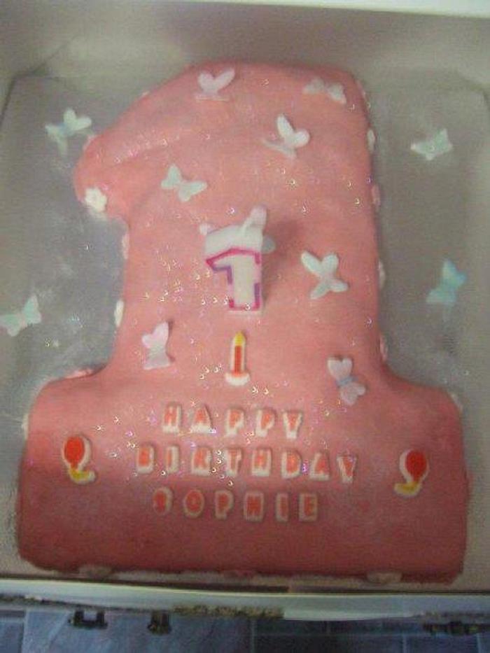 daughter's 1st birthday cake