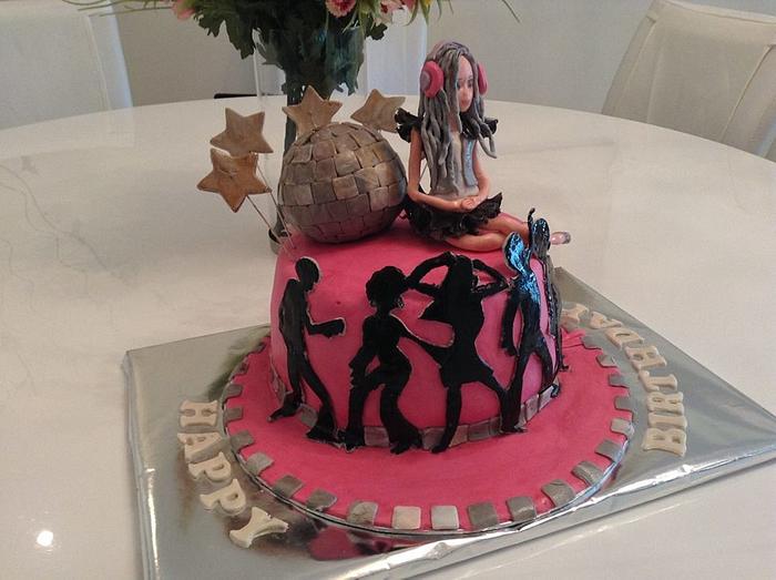 Disco themed cake