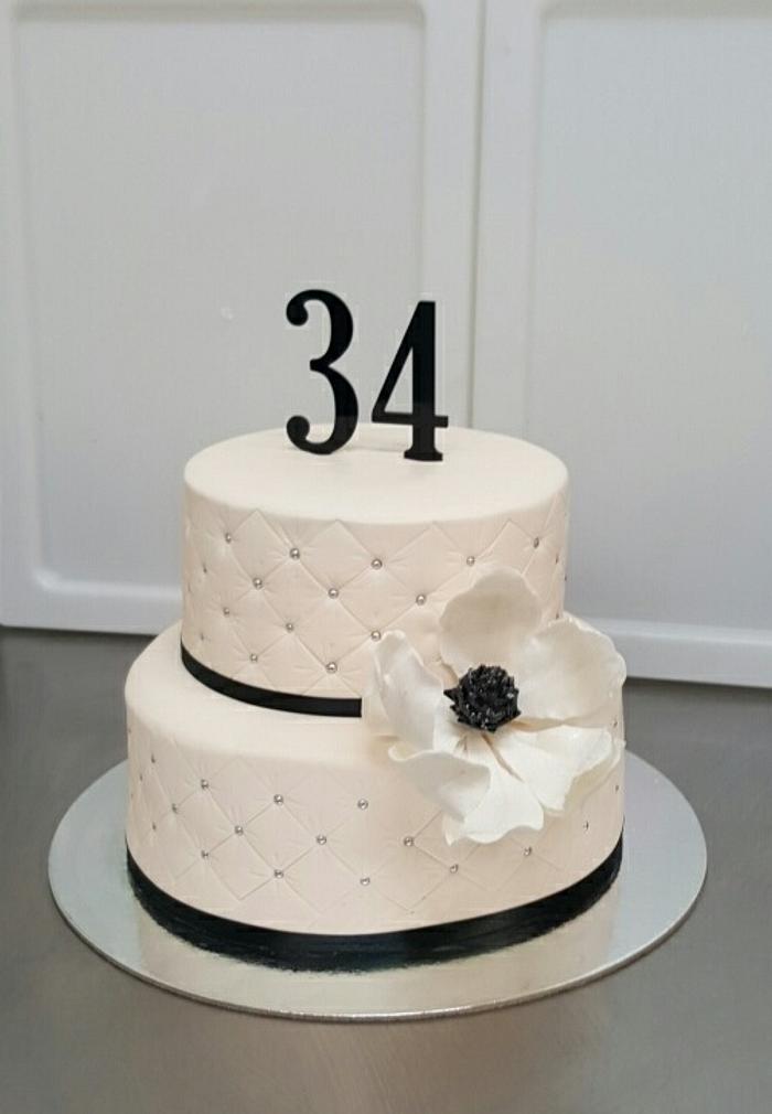 34th Birthday cake