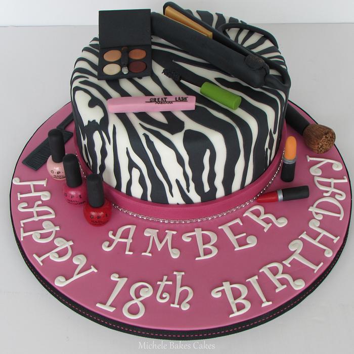 Zebra print Make-Up Cake