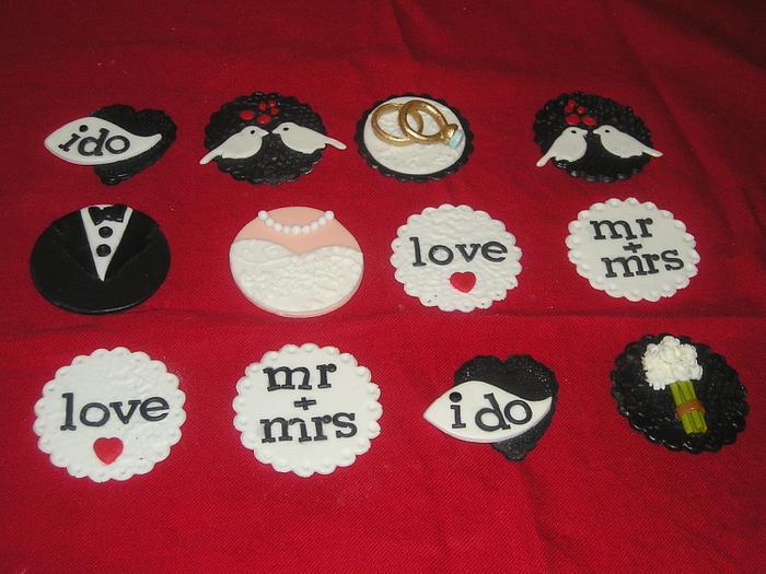 WEDDING CUPCAKE TOPPERS
