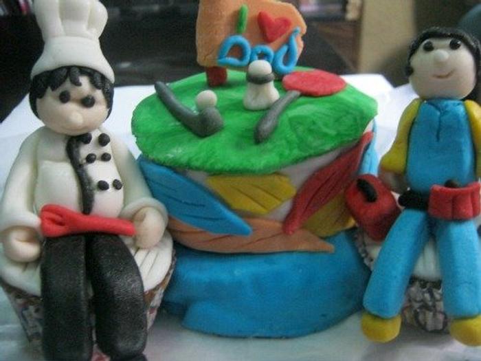 chef and dad cake