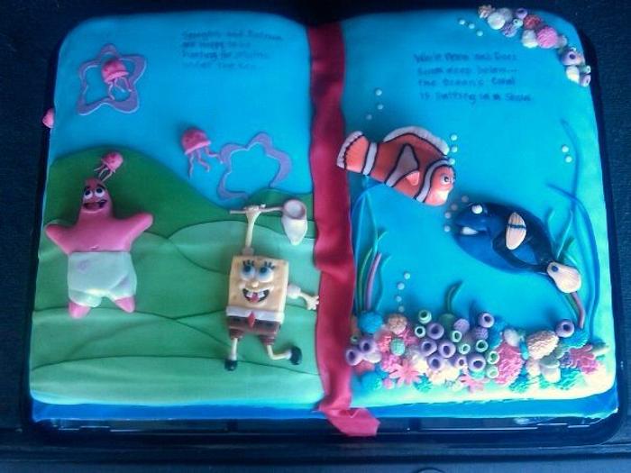 Nemo, Sponge Bob Storybook cake