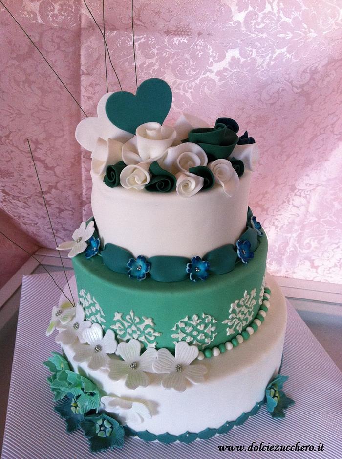 Green Wedding Cake