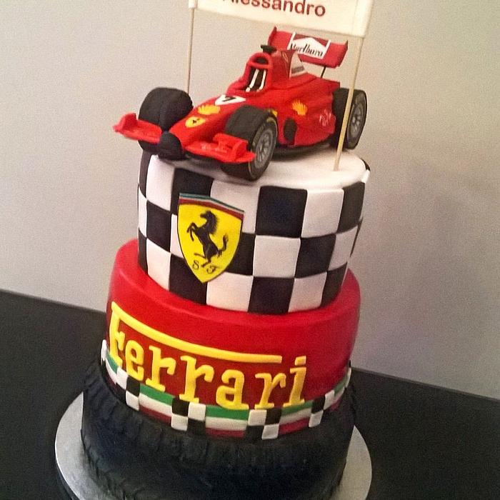 F1 Ferrari car cake