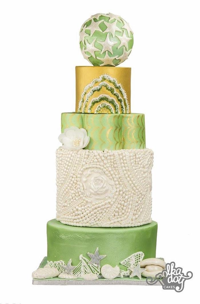 Sea & Waterlife - Modern Wedding Cake