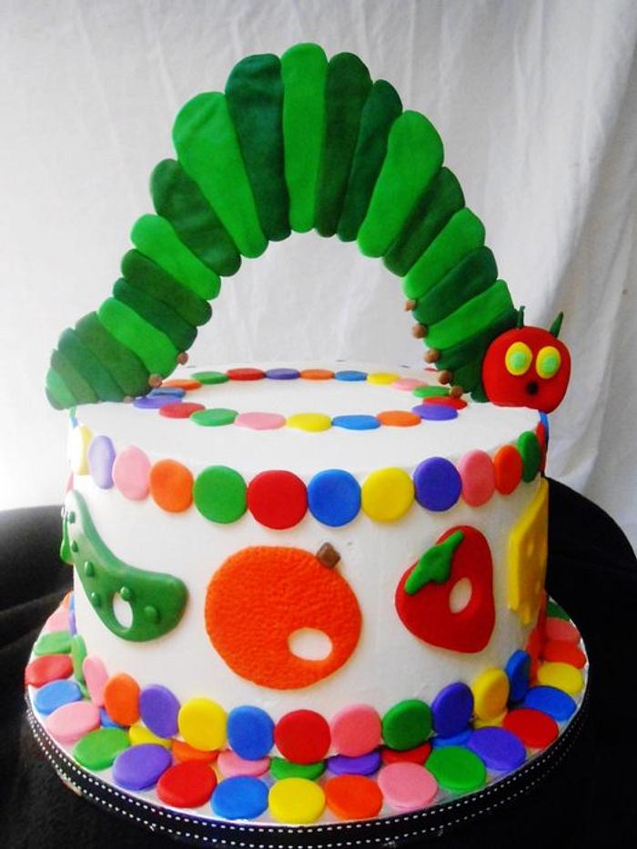 The Very Hungry Caterpillar cake