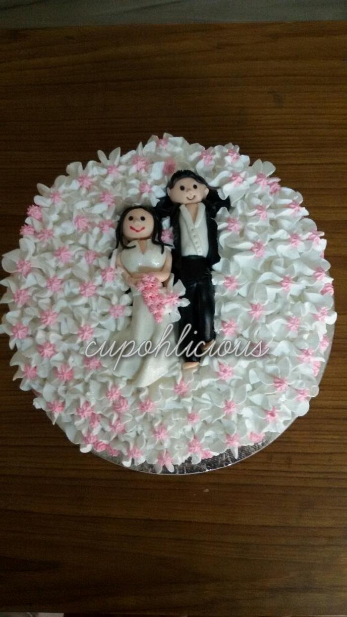 Wedding anniversary cake.