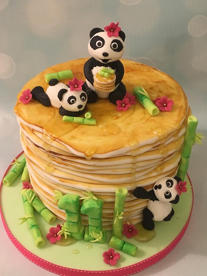 Pancake Panda Cake 