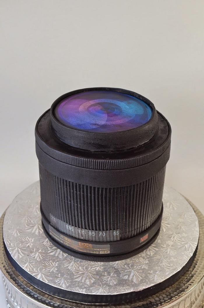Camera Lens Groom's Cake