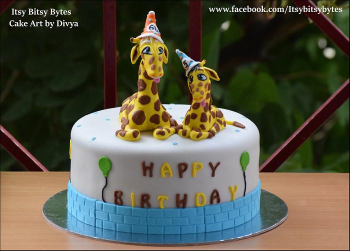 Giraffe themed cake