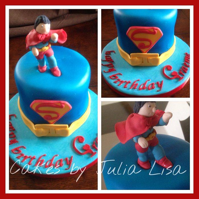 Superman novelty birthday cake