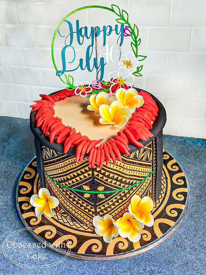 Samoan theme cake