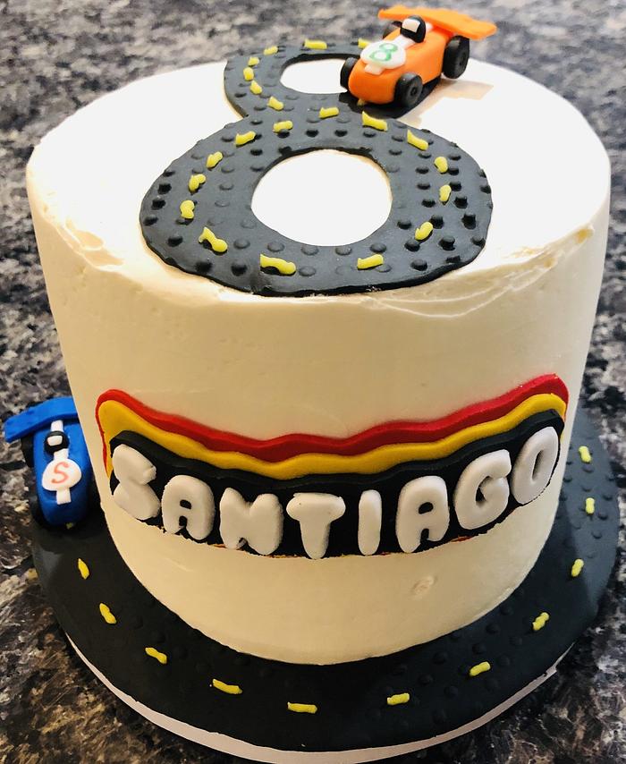 Lego race car cake