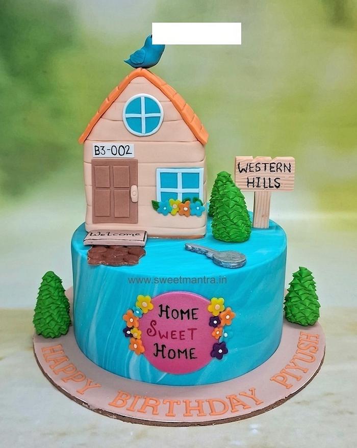 New House theme birthday cake