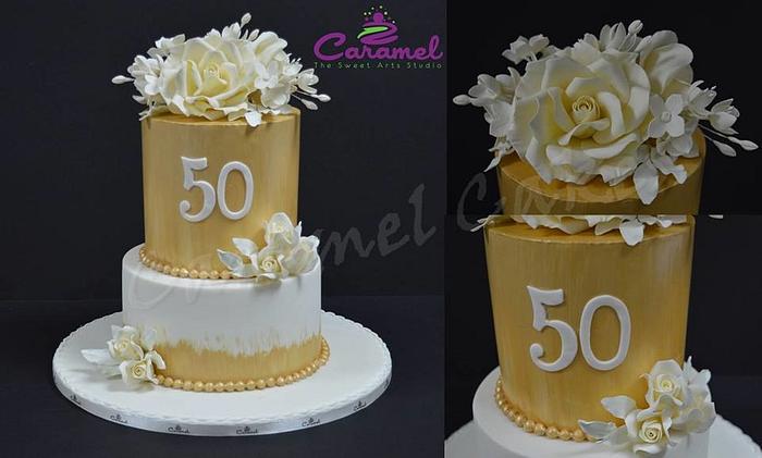 Gold Plated Cake Topper - Fab 40