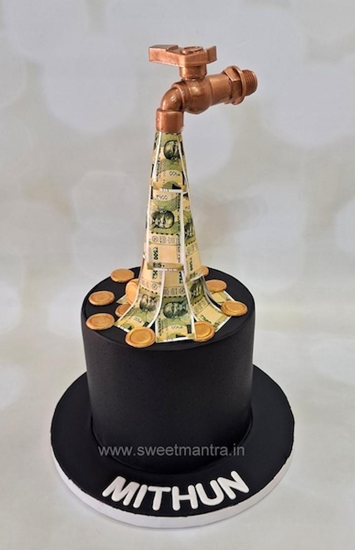 Money tap cake