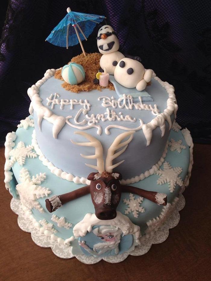 Frozen birthday cake