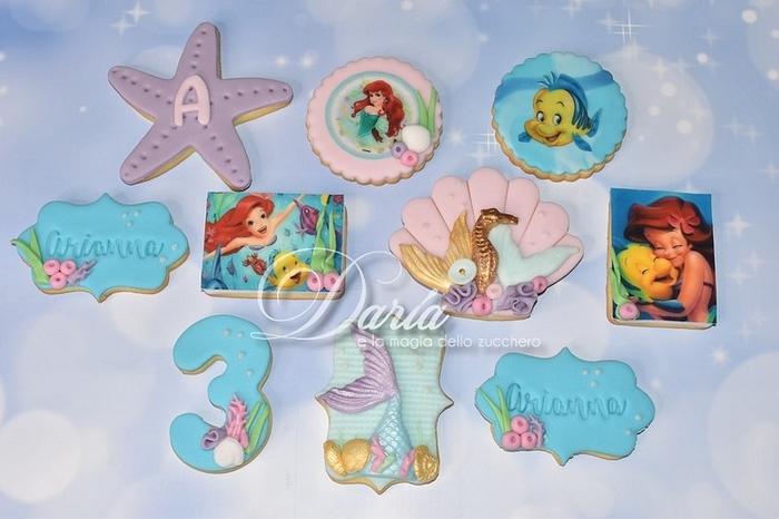 Little mermaid Disney cookies