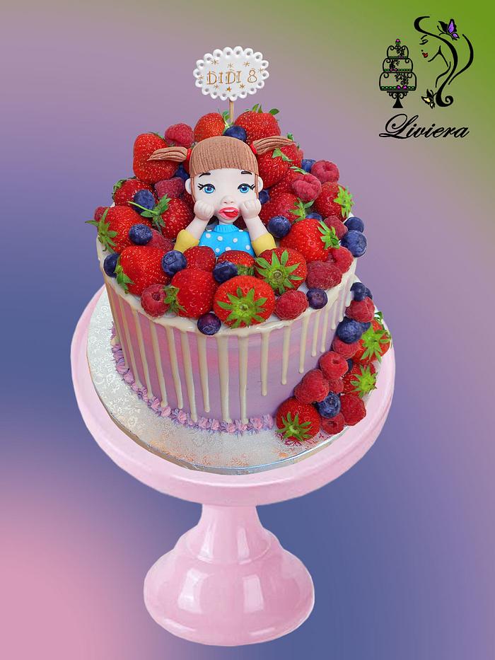 birthday cake-fruity for Didi