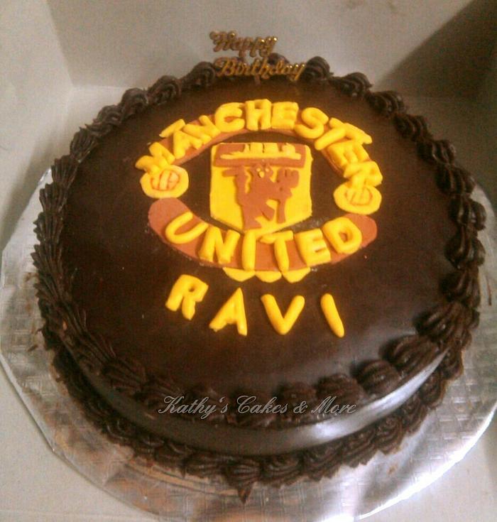 Manchester United theme cake
