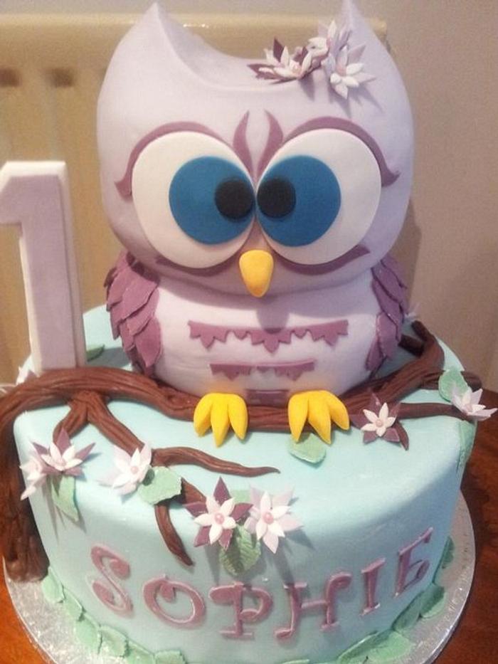 Lilic Owl Birthday cake.
