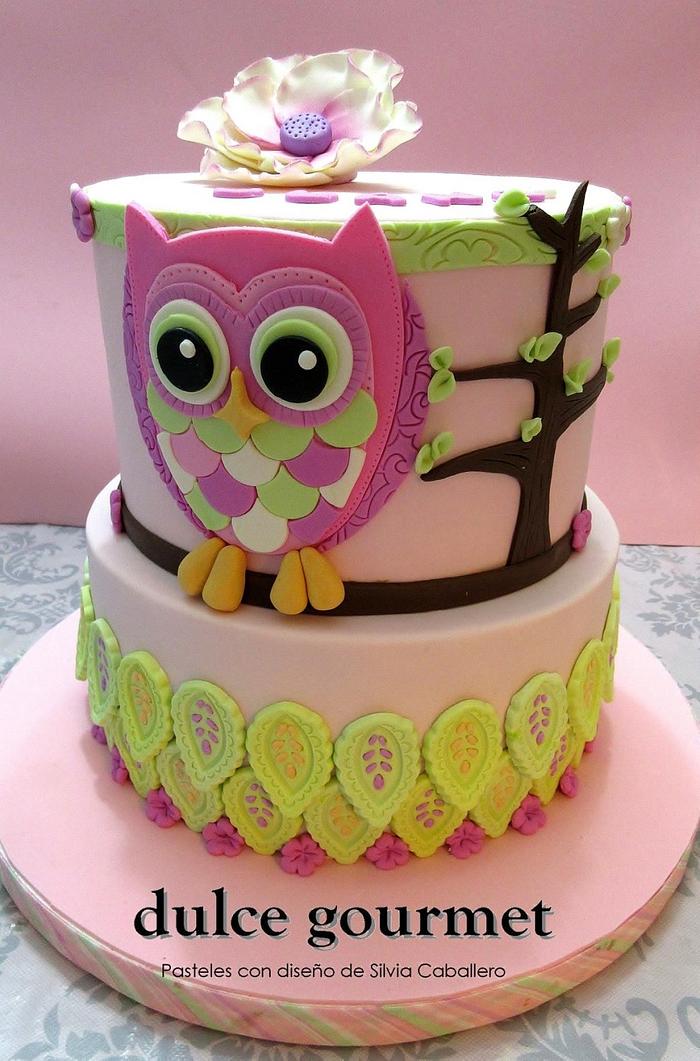 Owl cake for Juana