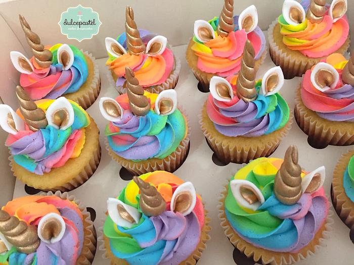 Cupcakes Unicornio Arcoiris