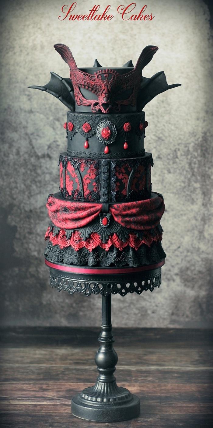 Vampire masquerade cake