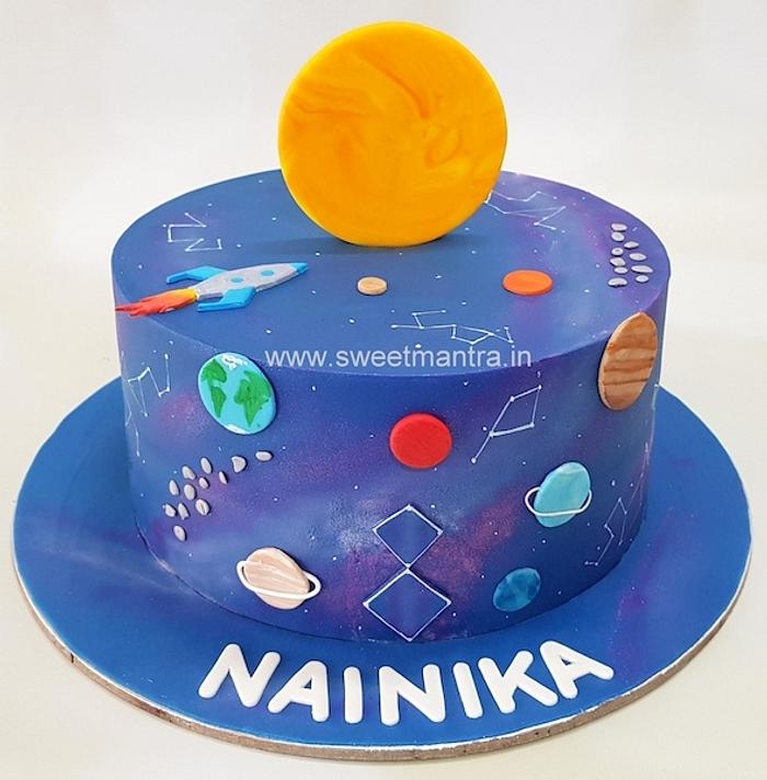 Galaxy theme cake