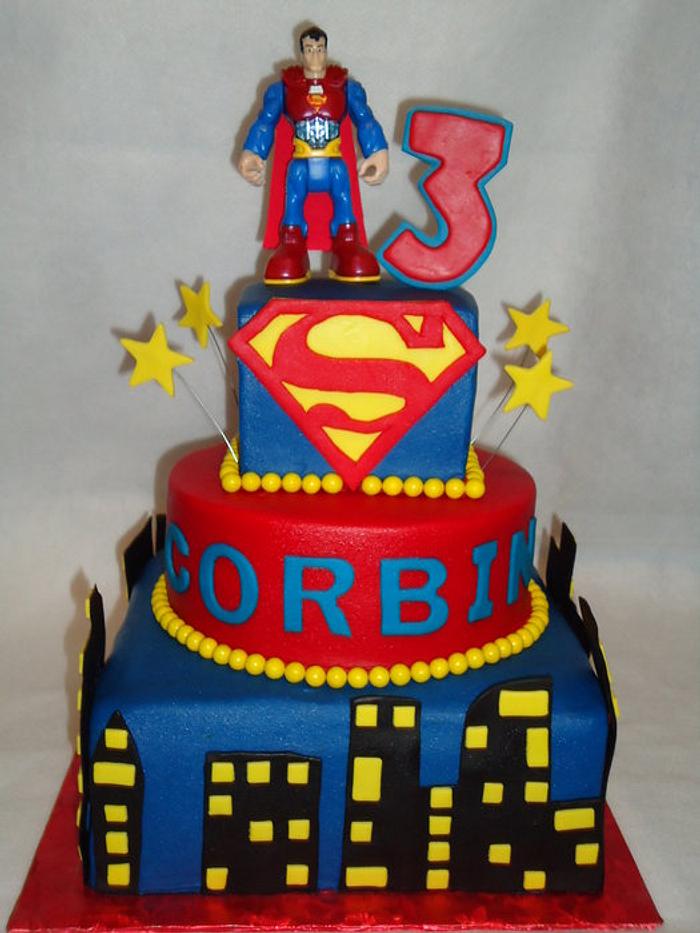 Superman cake | Birthday cake for little girl that loves Sup… | Flickr