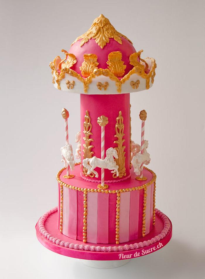 Pink Caroussell Cake