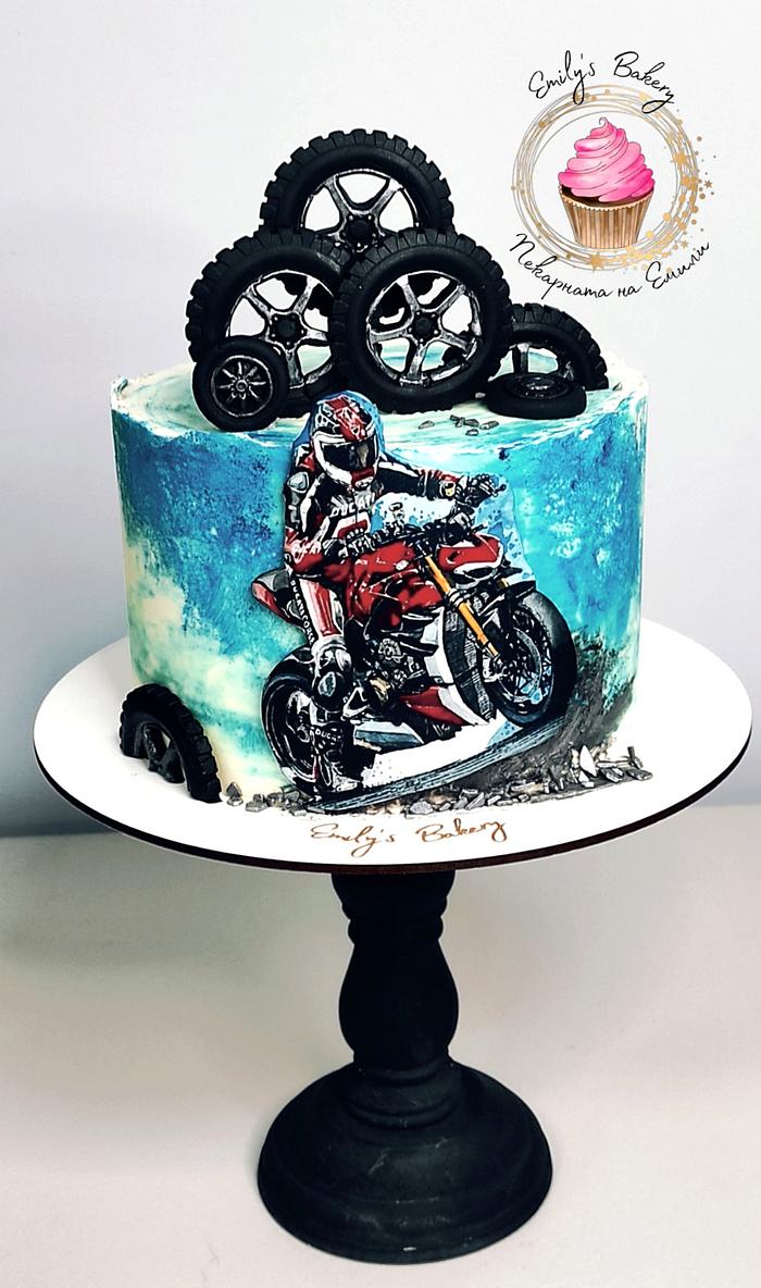 Motorbiker cake