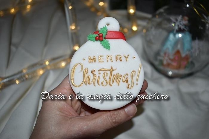 Christmas ball cookie