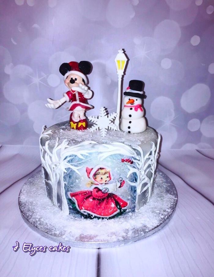 Cake snowy tale