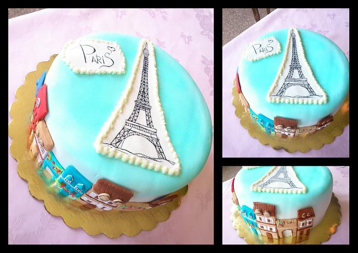 Eiffel tower cake