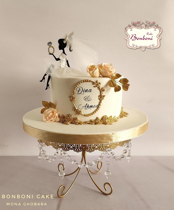 Bridal shower - Decorated Cake by mona ghobara/Bonboni - CakesDecor