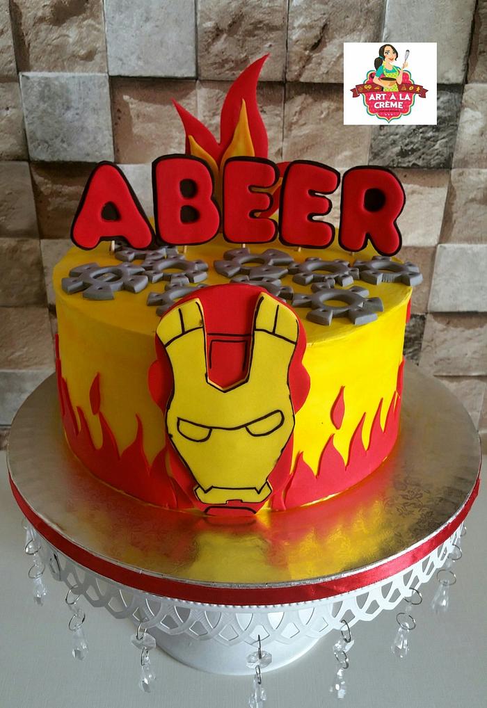 Ironman theme cake
