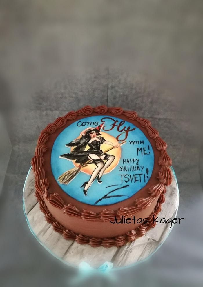Sexy witch cake
