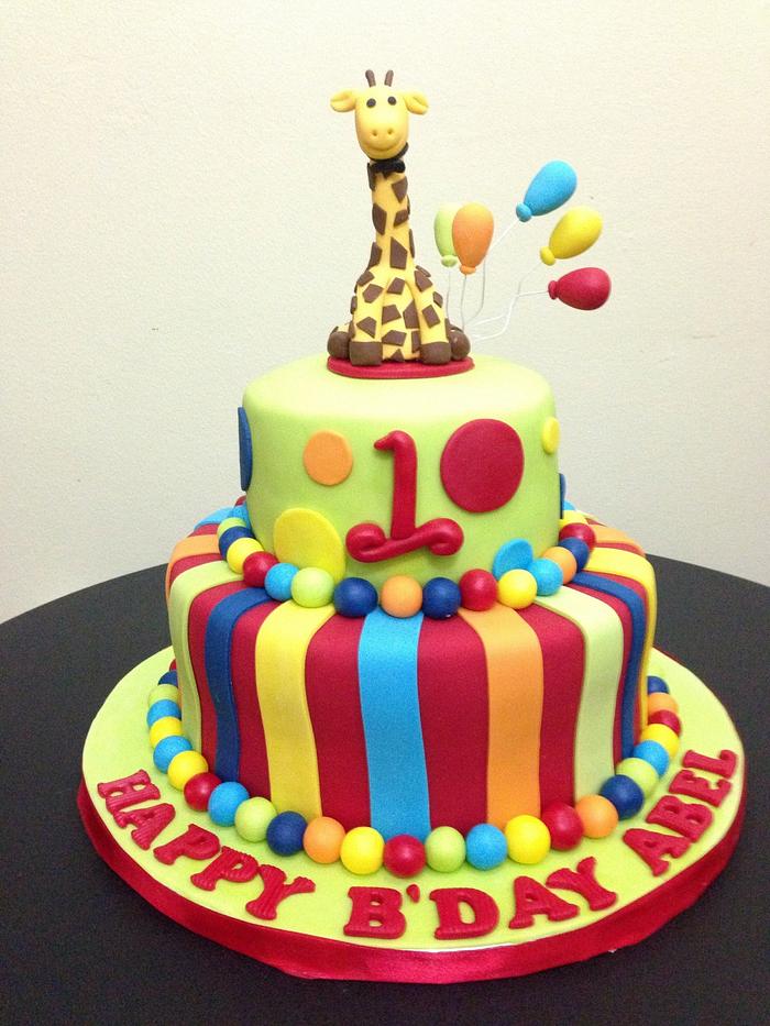 Colourful Birthday Cake 