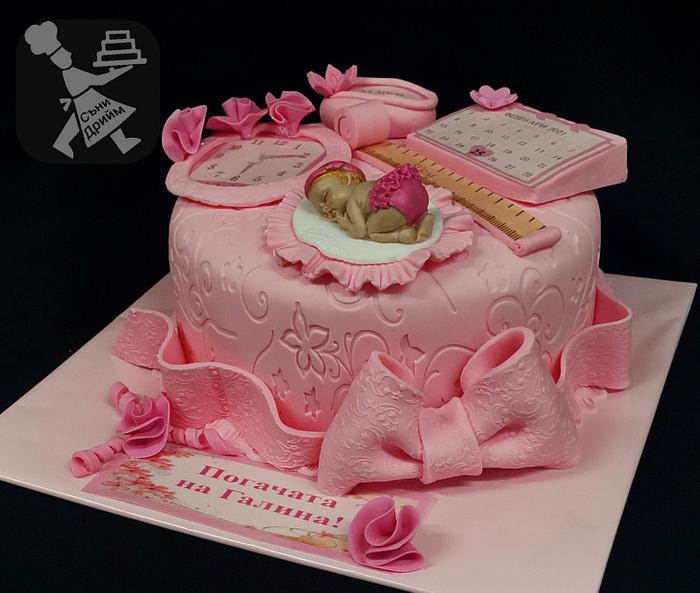 Baby girl cake 